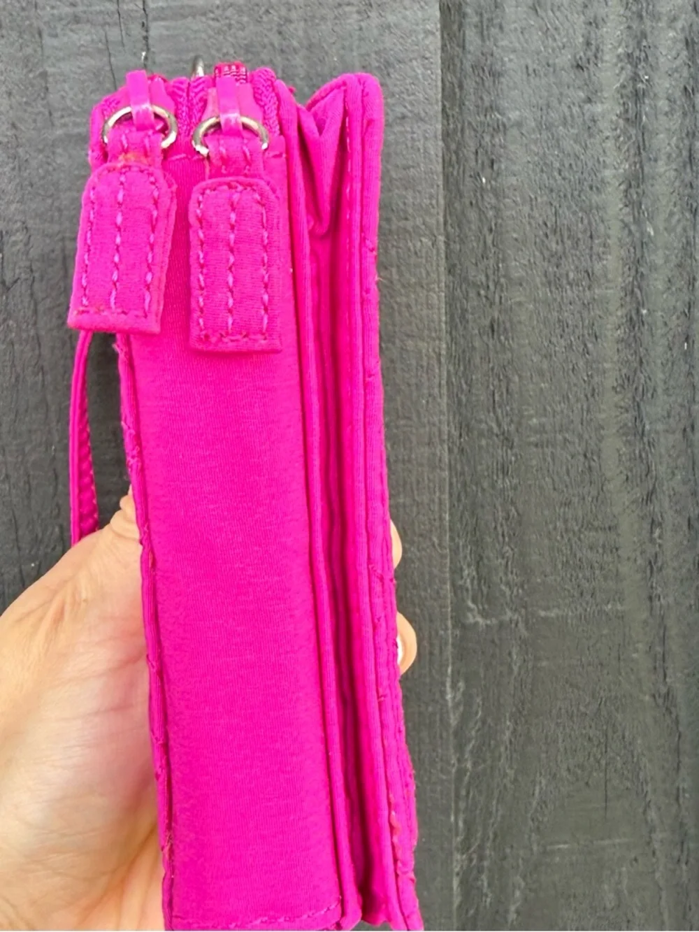 Vera Bradley Hot Pink Quilted Crossbody Wallet - Picture 9 of 12